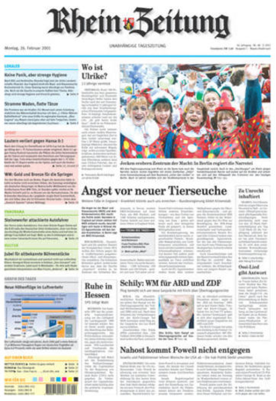 Rhein-Zeitung Andernach & Mayen vom Montag, 26.02.2001