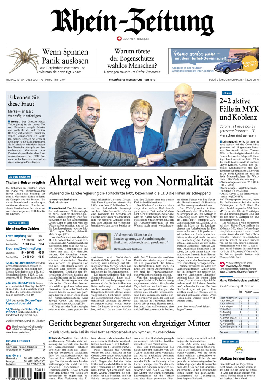 Rhein-Zeitung Andernach & Mayen vom Freitag, 15.10.2021