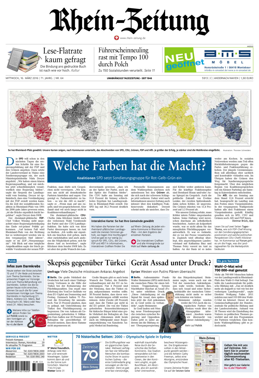 Rhein-Zeitung Andernach & Mayen vom Mittwoch, 16.03.2016