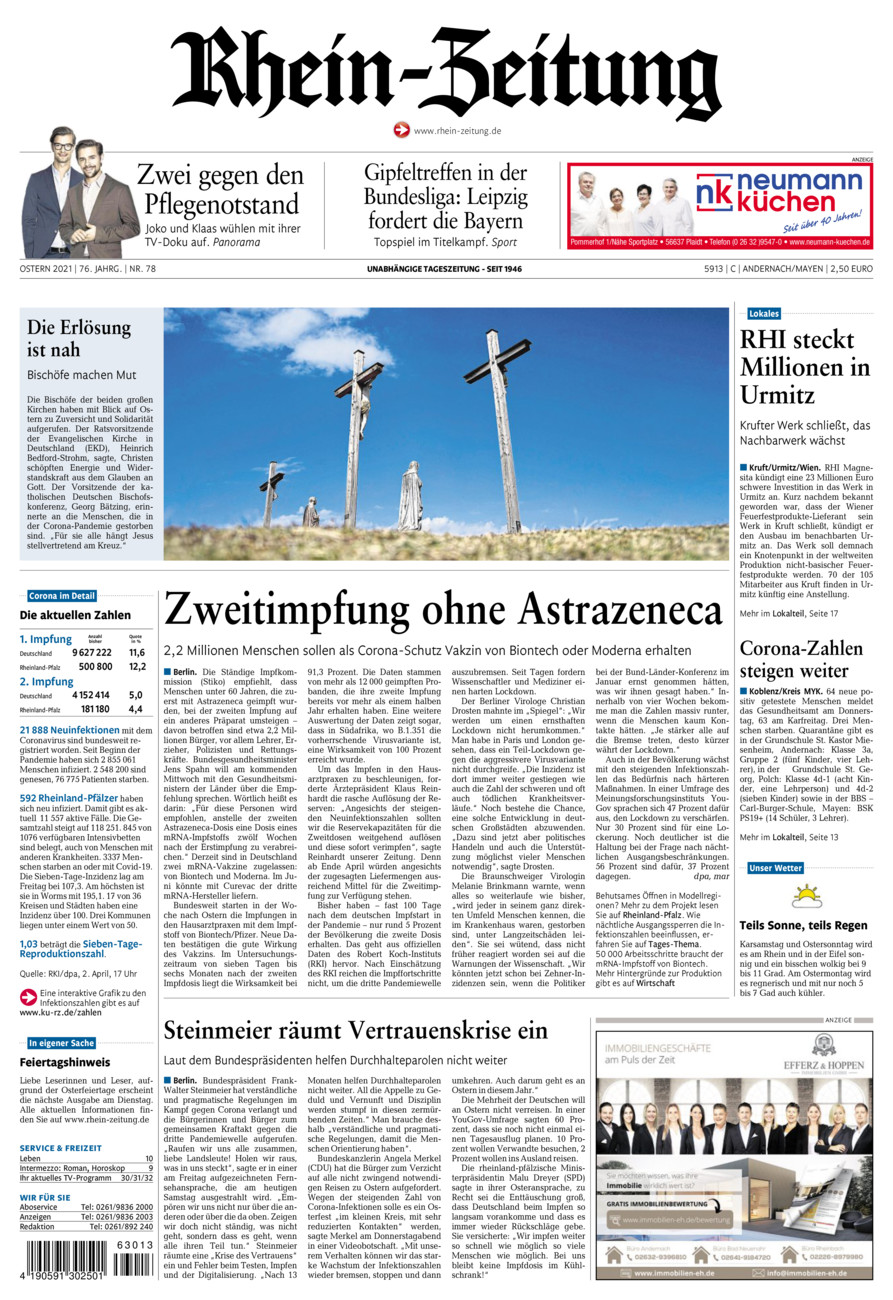 Rhein-Zeitung Andernach & Mayen vom Samstag, 03.04.2021
