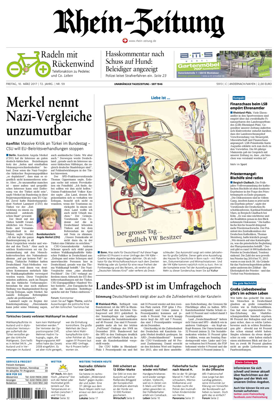 Rhein-Zeitung Andernach & Mayen vom Freitag, 10.03.2017