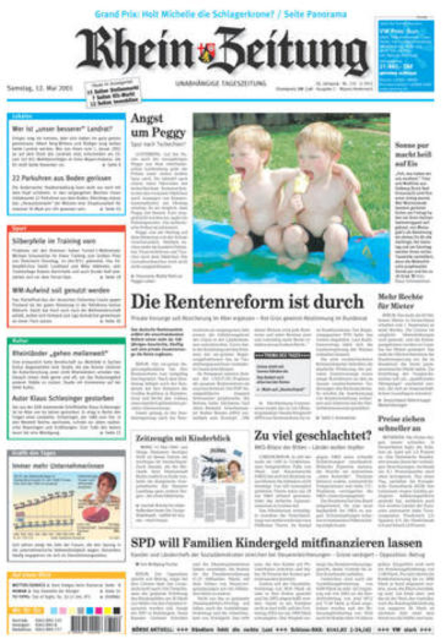 Rhein-Zeitung Andernach & Mayen vom Samstag, 12.05.2001