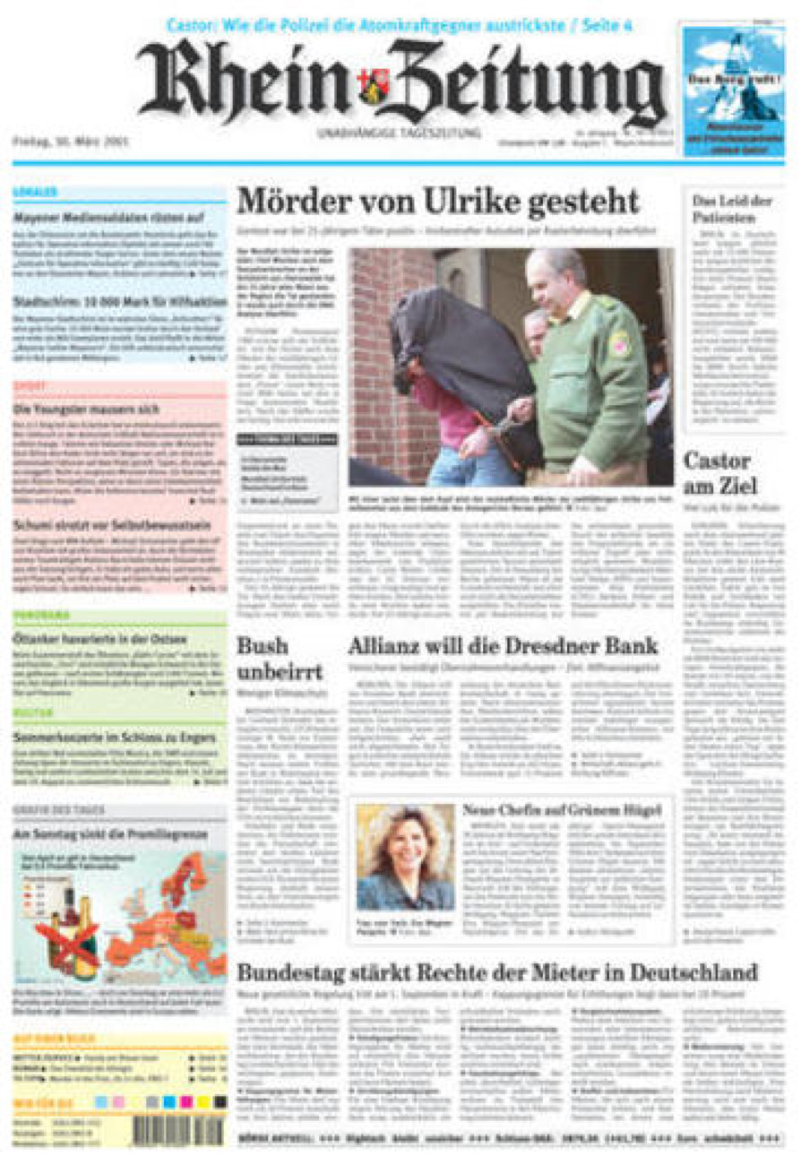 Rhein-Zeitung Andernach & Mayen vom Freitag, 30.03.2001