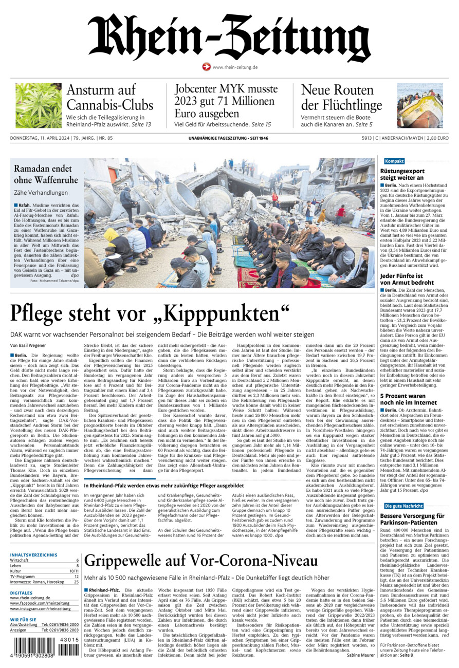 Rhein-Zeitung Andernach & Mayen vom Donnerstag, 11.04.2024
