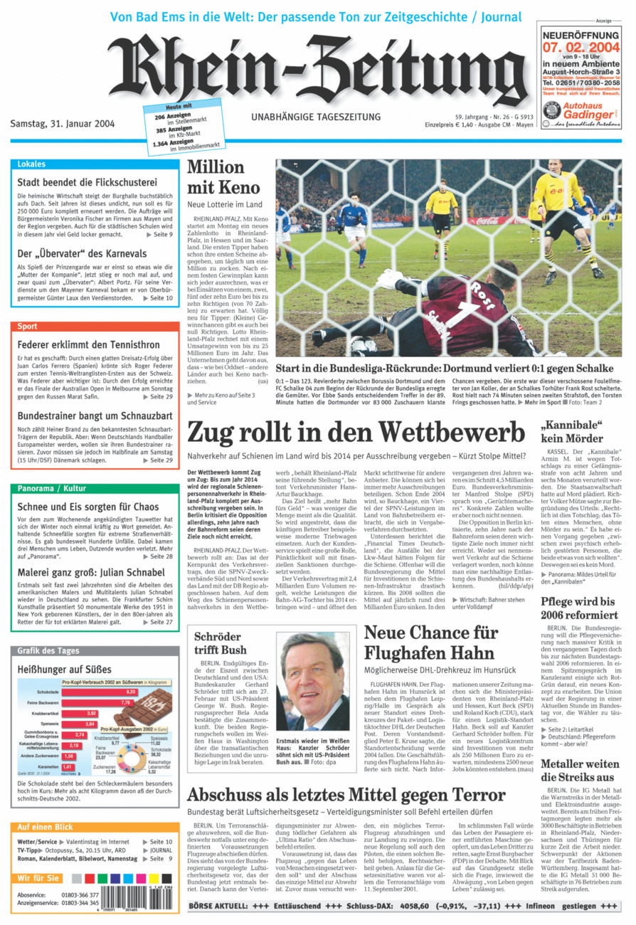 Rhein-Zeitung Andernach & Mayen vom Samstag, 31.01.2004