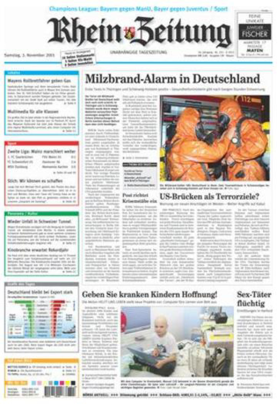 Rhein-Zeitung Andernach & Mayen vom Samstag, 03.11.2001