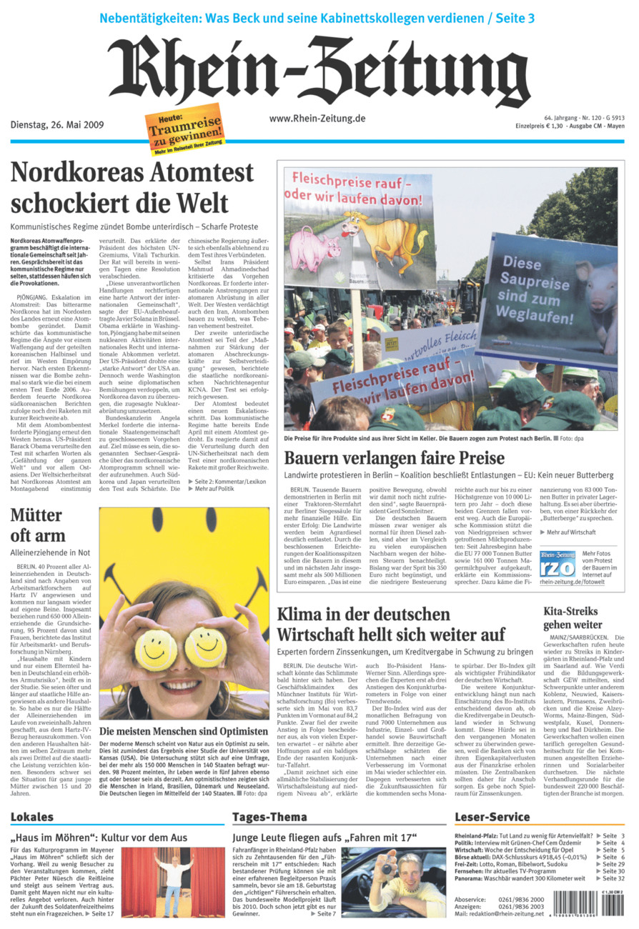 Rhein-Zeitung Andernach & Mayen vom Dienstag, 26.05.2009