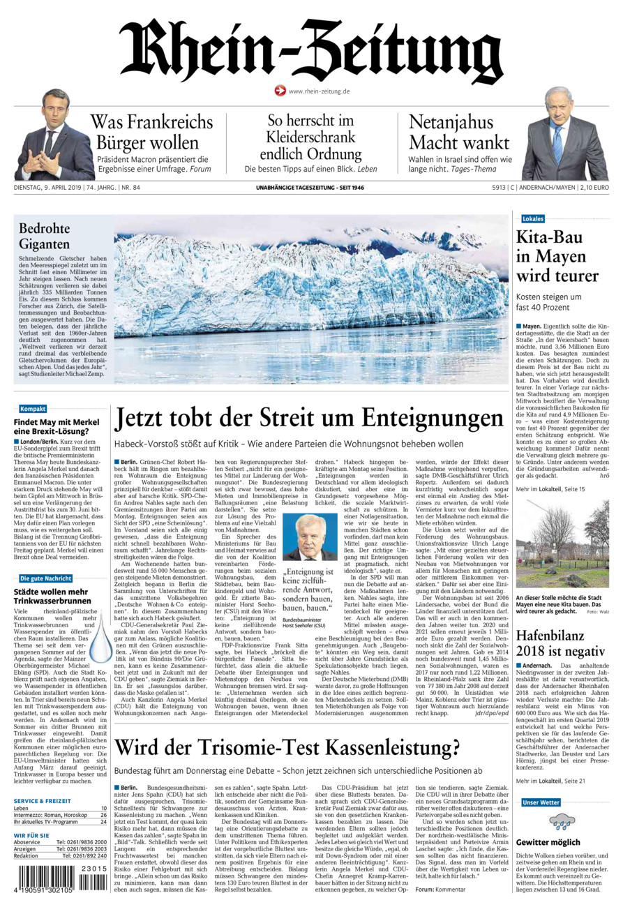 Rhein-Zeitung Andernach & Mayen vom Dienstag, 09.04.2019