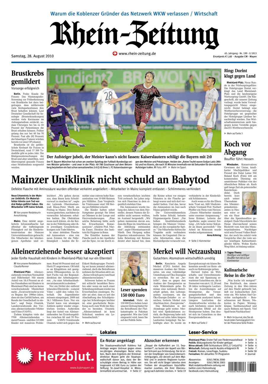 Rhein-Zeitung Andernach & Mayen vom Samstag, 28.08.2010