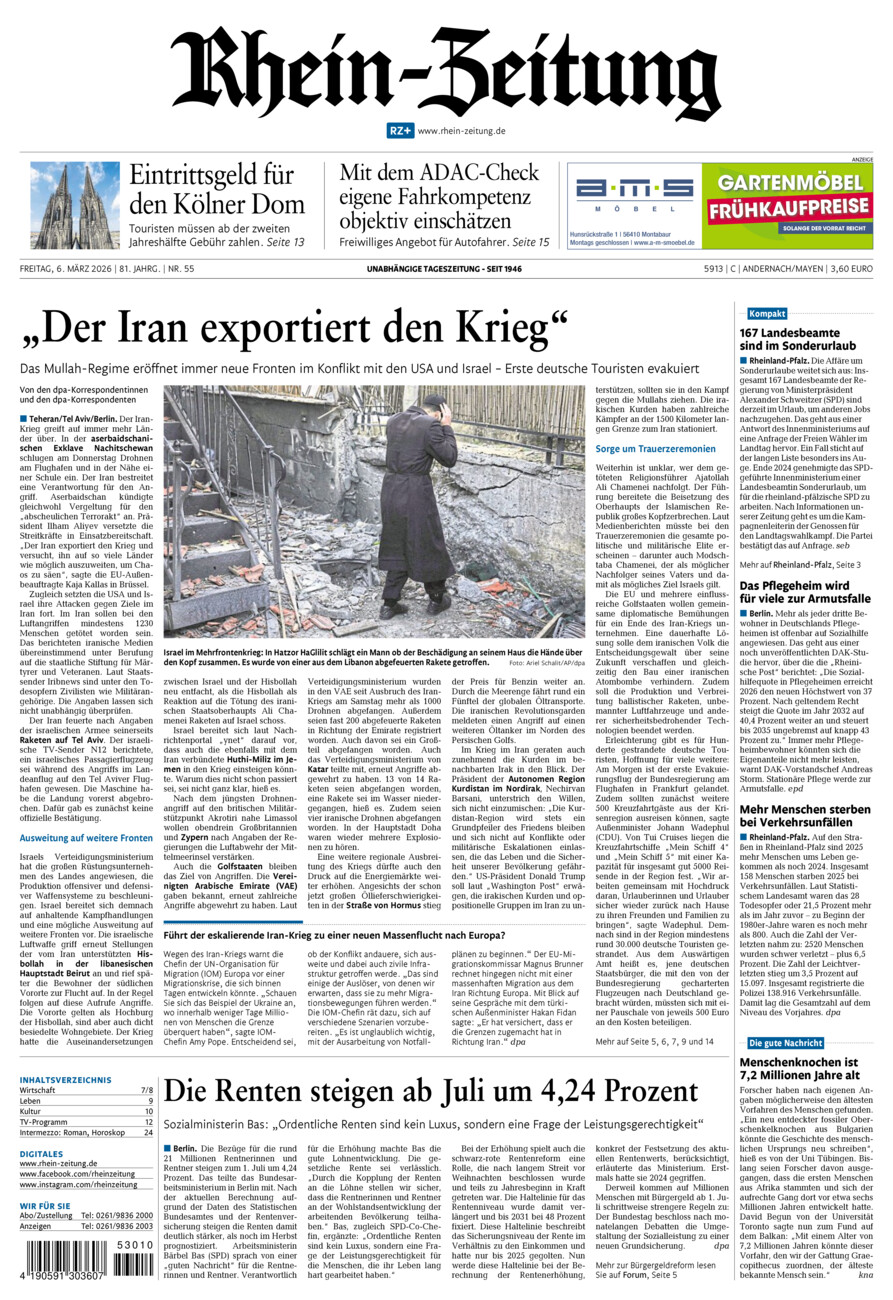 Rhein-Zeitung Andernach & Mayen vom Freitag, 06.03.2026