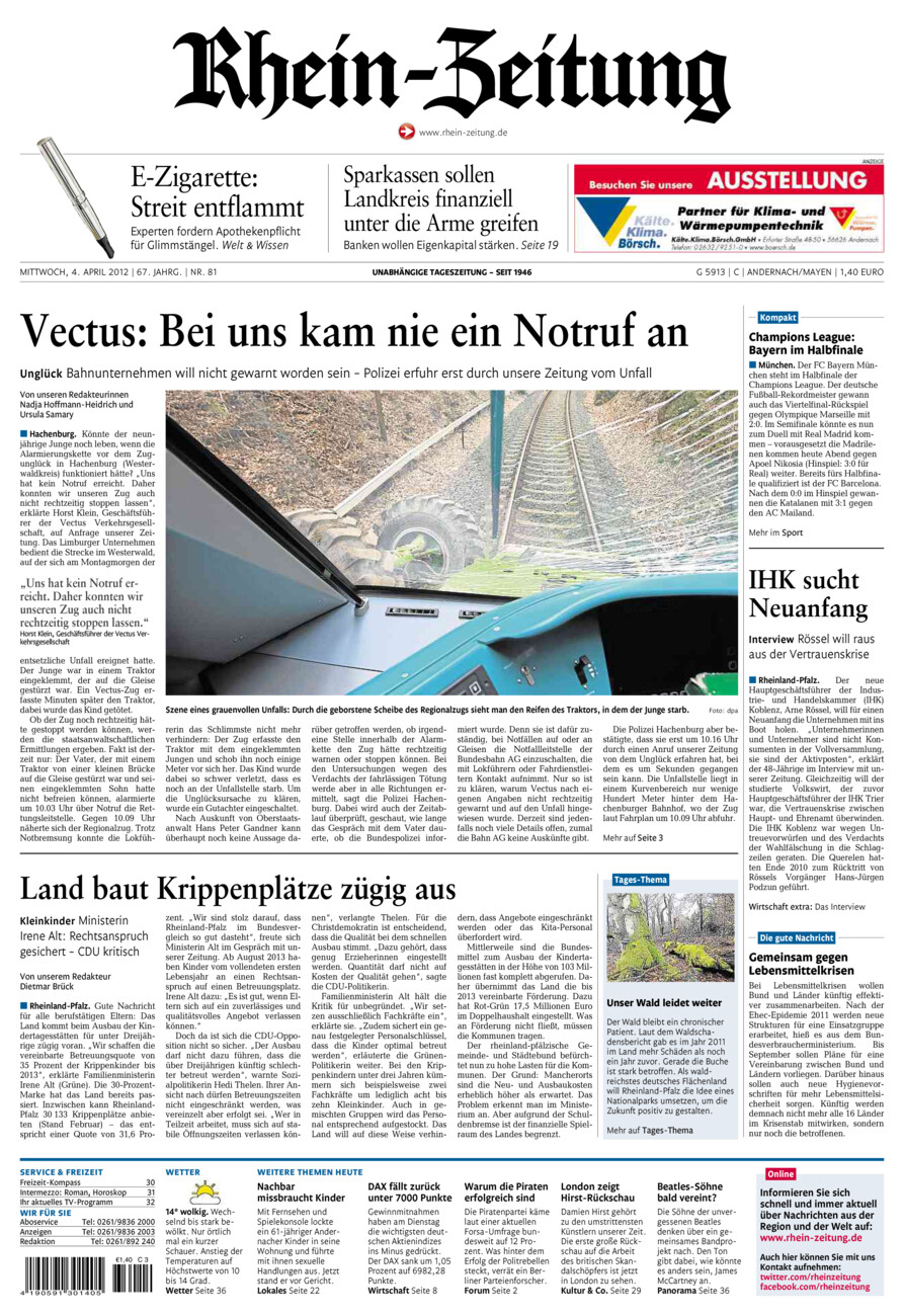Rhein-Zeitung Andernach & Mayen vom Mittwoch, 04.04.2012