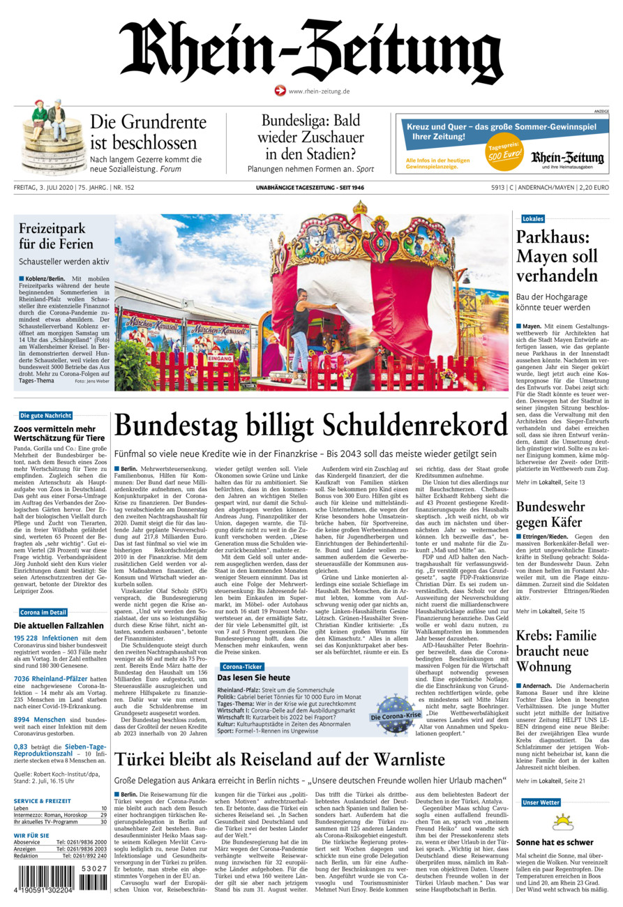 Rhein-Zeitung Andernach & Mayen vom Freitag, 03.07.2020