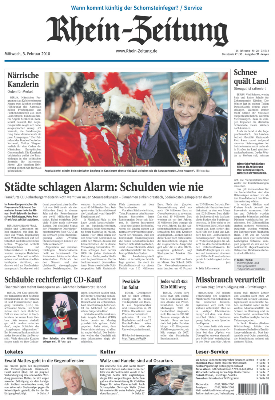 Rhein-Zeitung Andernach & Mayen vom Mittwoch, 03.02.2010