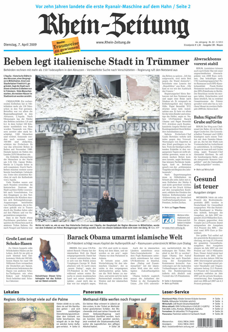 Rhein-Zeitung Andernach & Mayen vom Dienstag, 07.04.2009