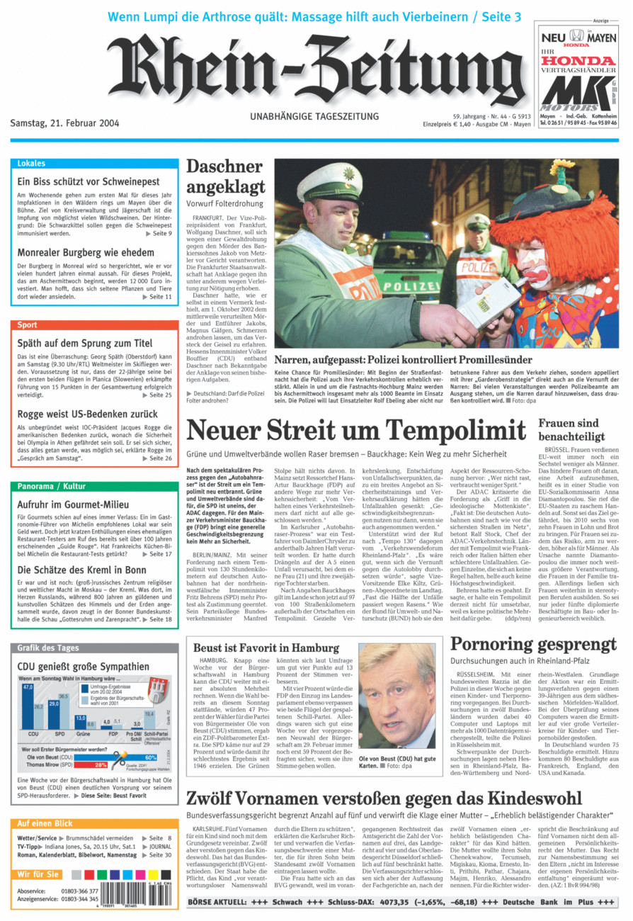 Rhein-Zeitung Andernach & Mayen vom Samstag, 21.02.2004