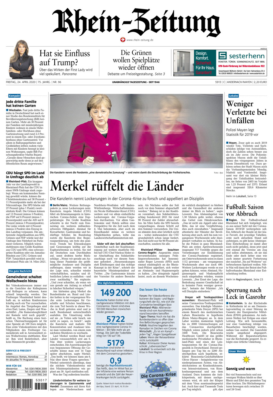 Rhein-Zeitung Andernach & Mayen vom Freitag, 24.04.2020