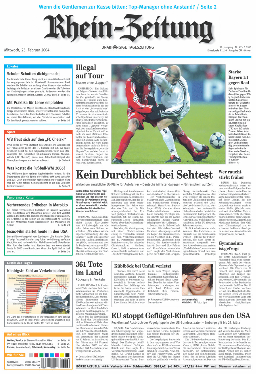 Rhein-Zeitung Andernach & Mayen vom Mittwoch, 25.02.2004