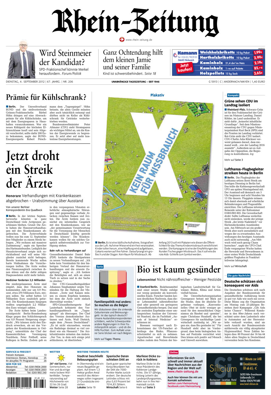 Rhein-Zeitung Andernach & Mayen vom Dienstag, 04.09.2012