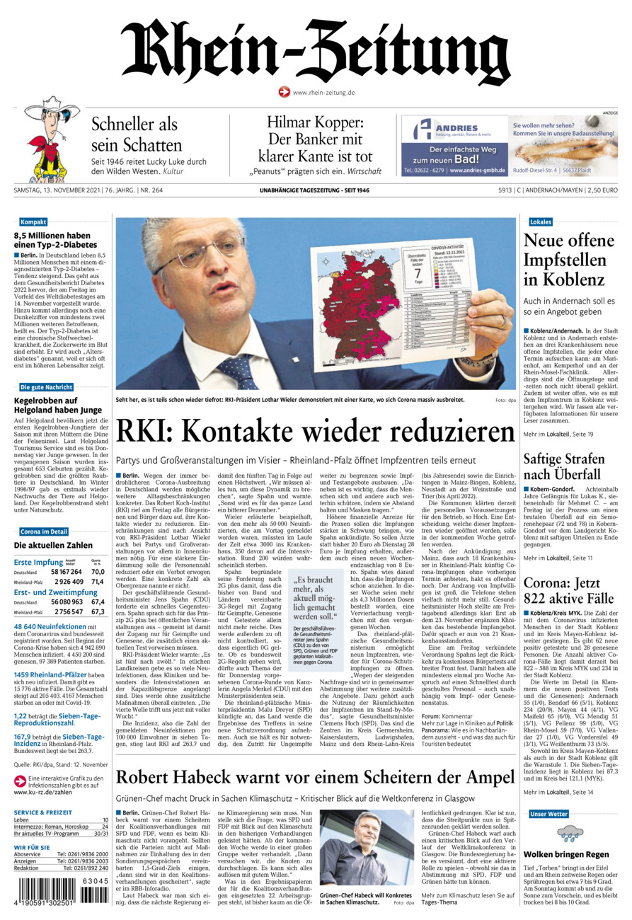 Rhein-Zeitung Andernach & Mayen vom Samstag, 13.11.2021