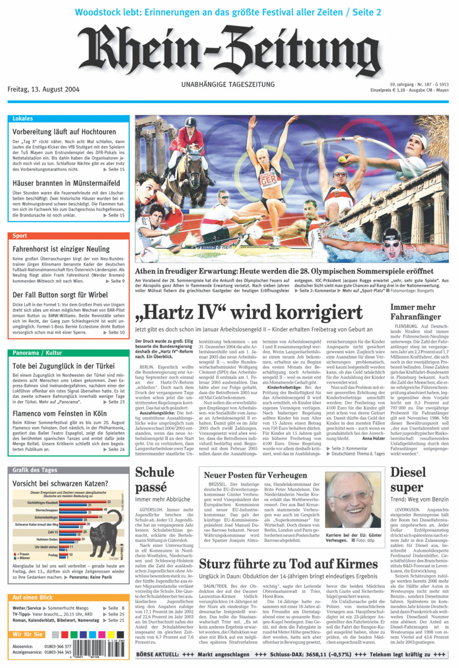 Rhein-Zeitung Andernach & Mayen vom Freitag, 13.08.2004