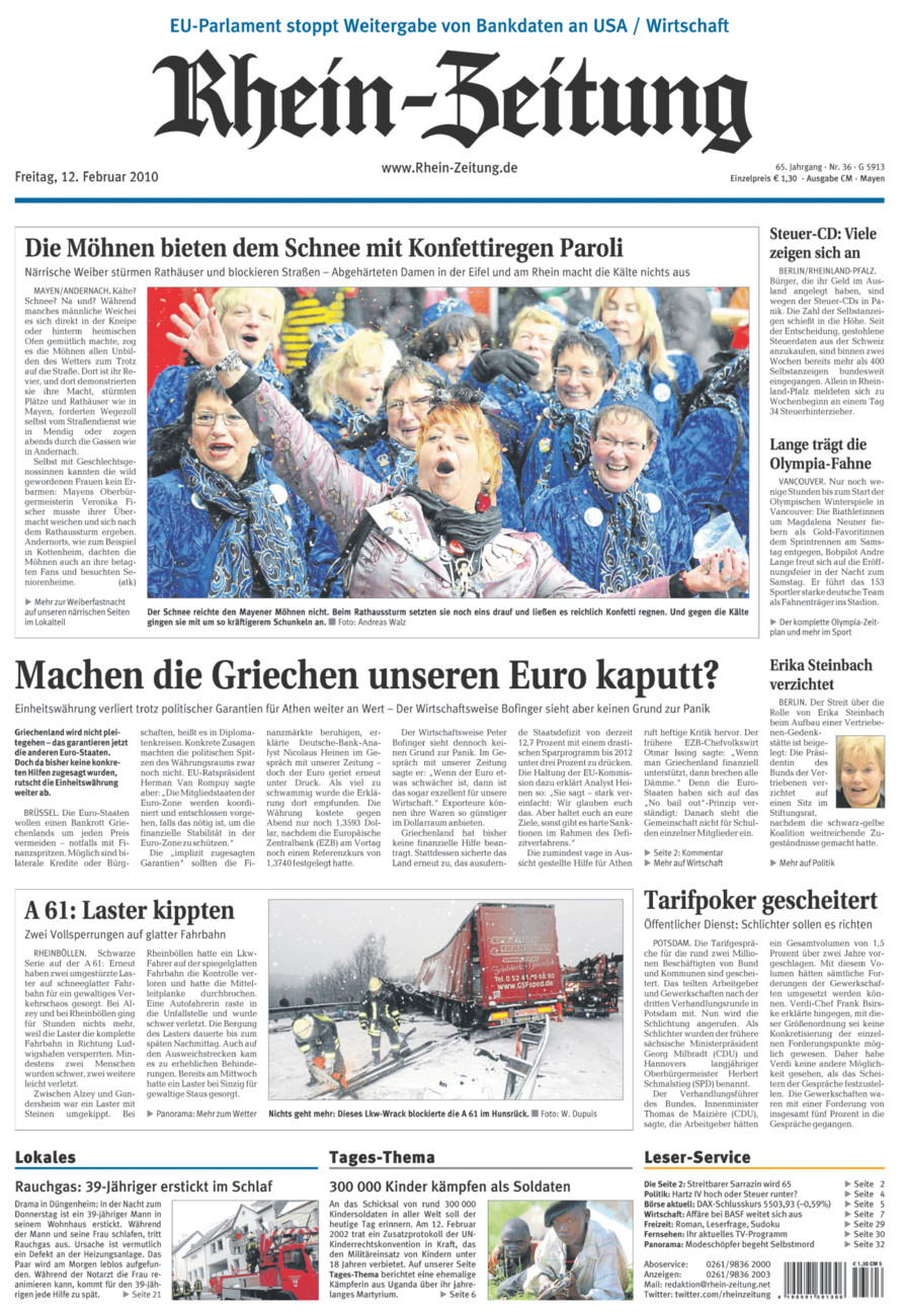 Rhein-Zeitung Andernach & Mayen vom Freitag, 12.02.2010