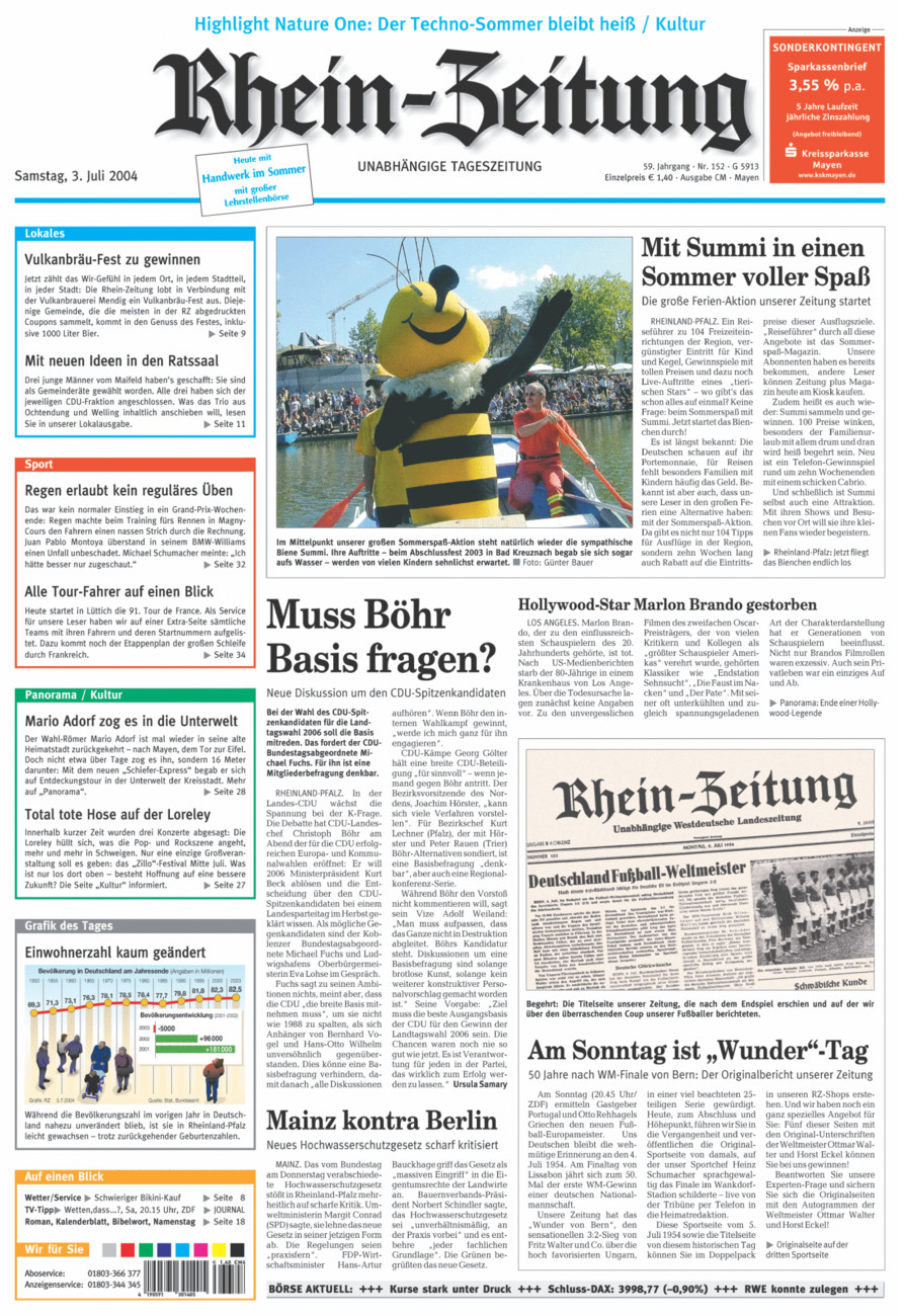 Rhein-Zeitung Andernach & Mayen vom Samstag, 03.07.2004