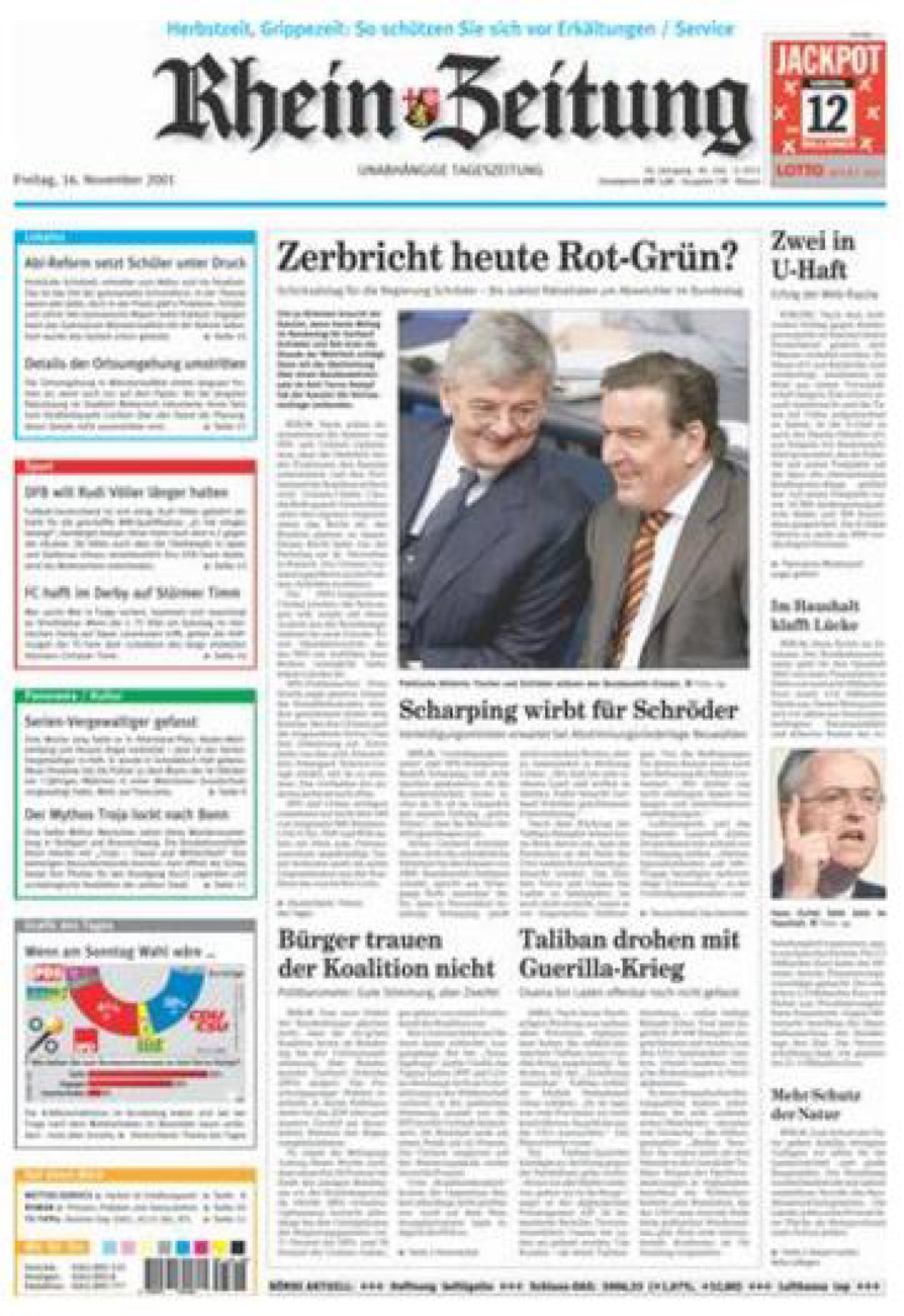 Rhein-Zeitung Andernach & Mayen vom Freitag, 16.11.2001