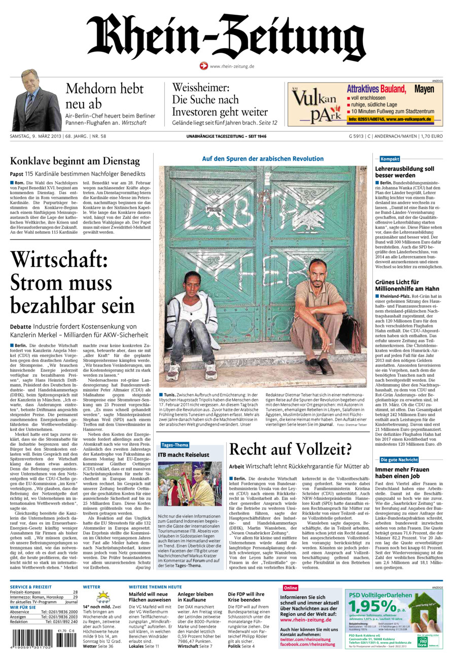 Rhein-Zeitung Andernach & Mayen vom Samstag, 09.03.2013