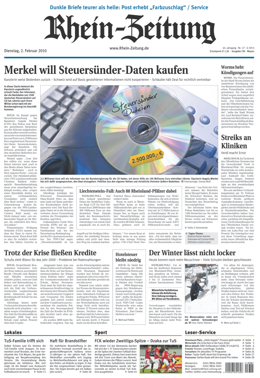 Rhein-Zeitung Andernach & Mayen vom Dienstag, 02.02.2010