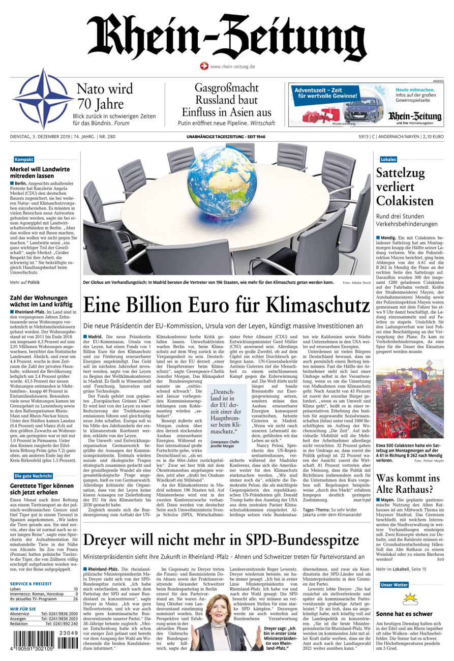 Rhein-Zeitung Andernach & Mayen vom Dienstag, 03.12.2019