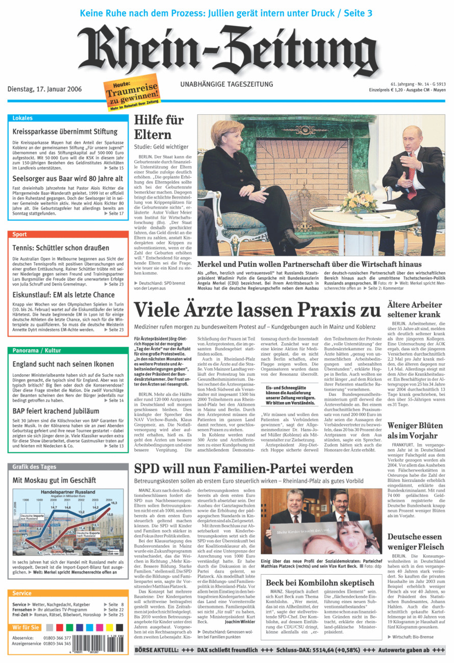 Rhein-Zeitung Andernach & Mayen vom Dienstag, 17.01.2006