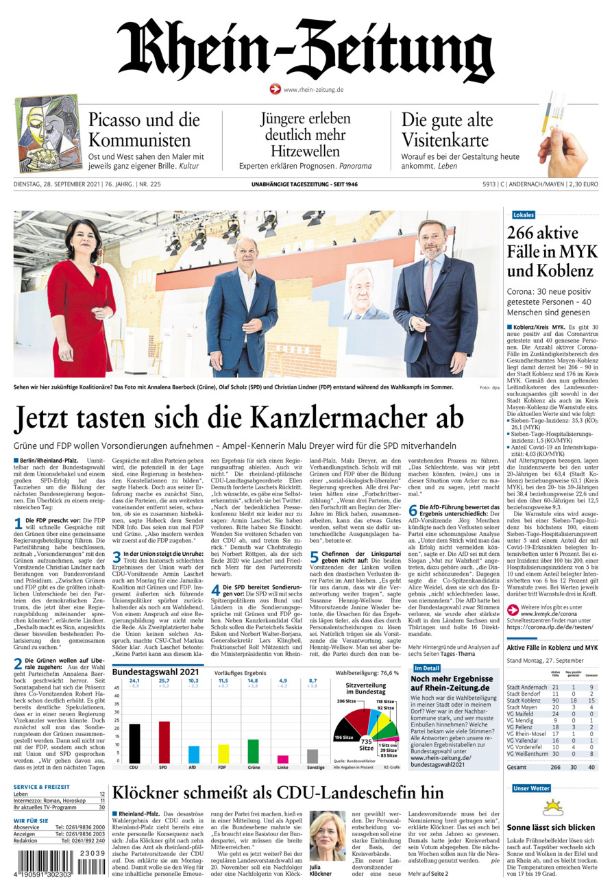 Rhein-Zeitung Andernach & Mayen vom Dienstag, 28.09.2021