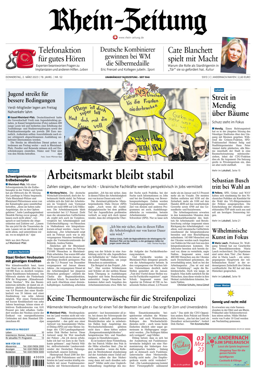 Rhein-Zeitung Andernach & Mayen vom Donnerstag, 02.03.2023