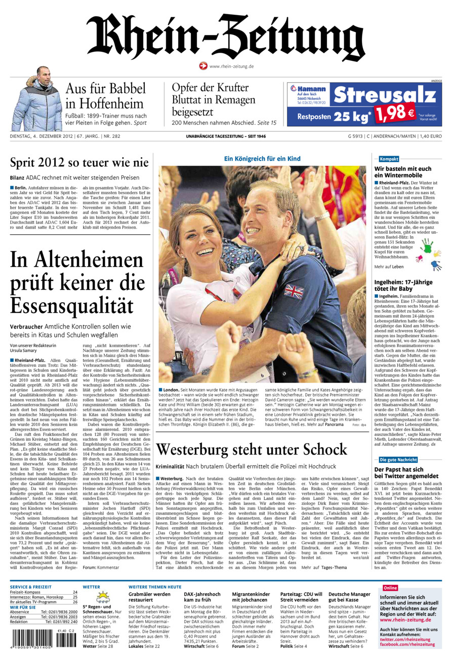 Rhein-Zeitung Andernach & Mayen vom Dienstag, 04.12.2012