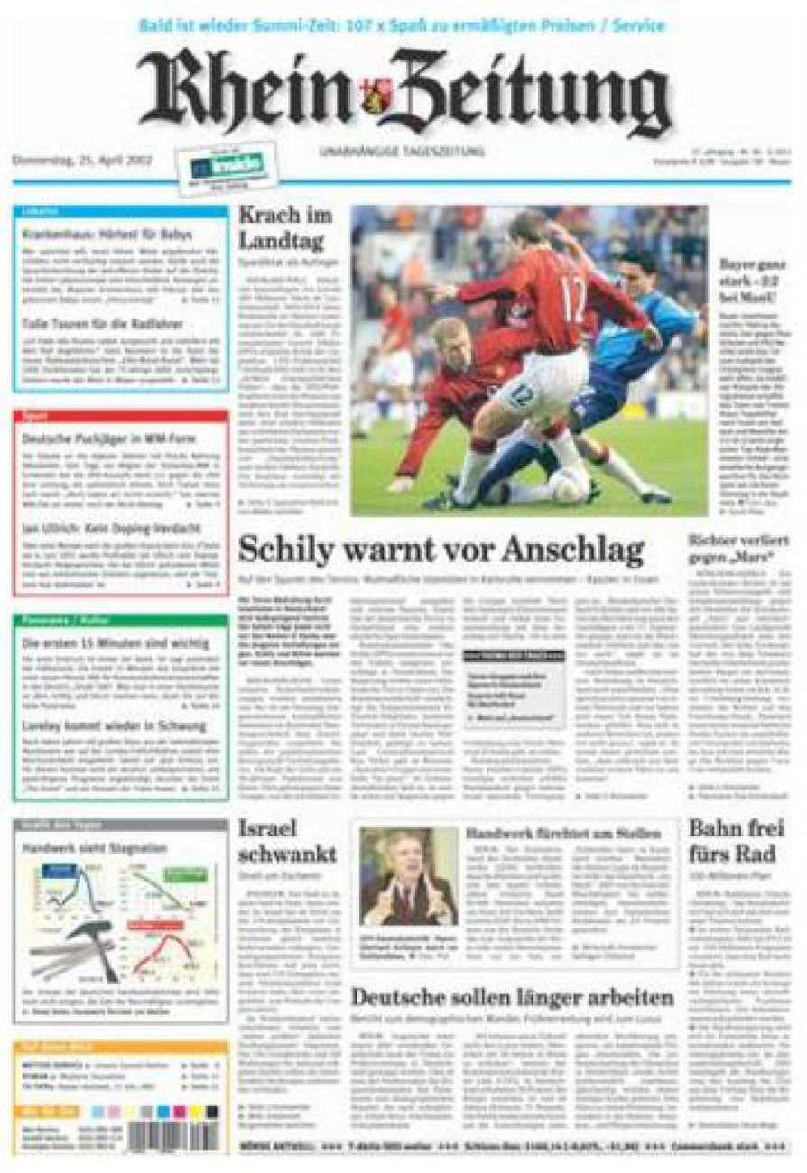 Rhein-Zeitung Andernach & Mayen vom Donnerstag, 25.04.2002