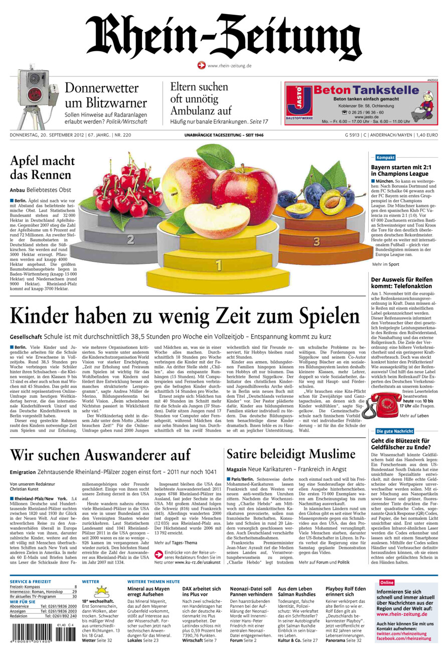 Rhein-Zeitung Andernach & Mayen vom Donnerstag, 20.09.2012
