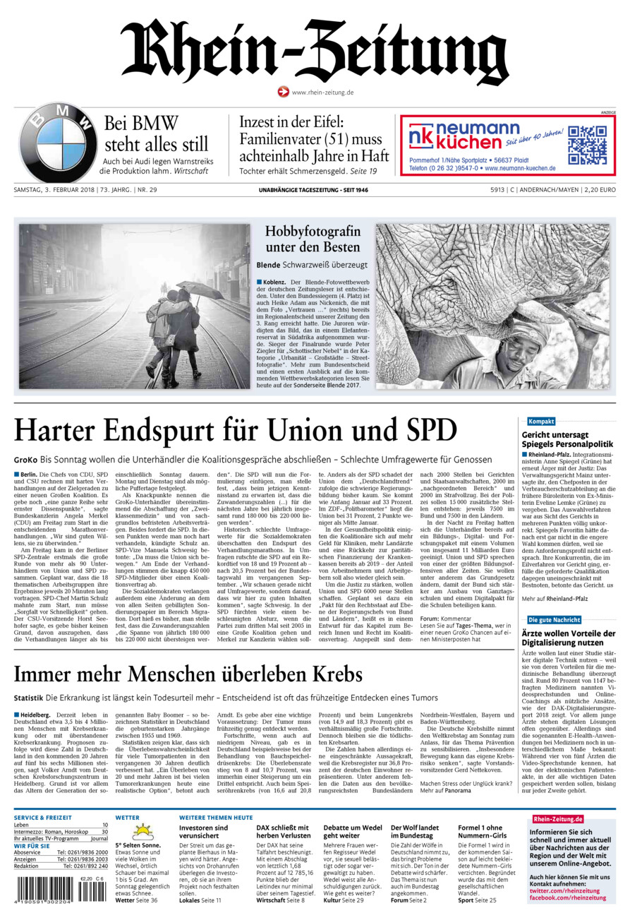 Rhein-Zeitung Andernach & Mayen vom Samstag, 03.02.2018