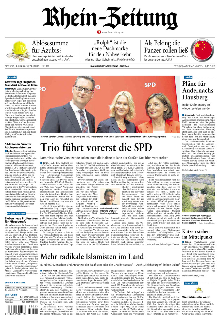 Rhein-Zeitung Andernach & Mayen vom Dienstag, 04.06.2019