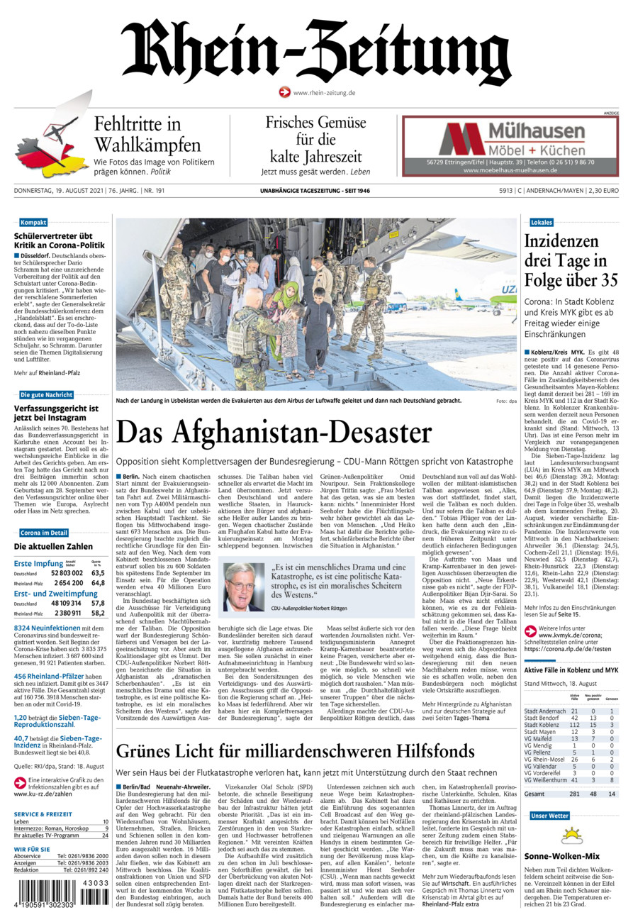 Rhein-Zeitung Andernach & Mayen vom Donnerstag, 19.08.2021