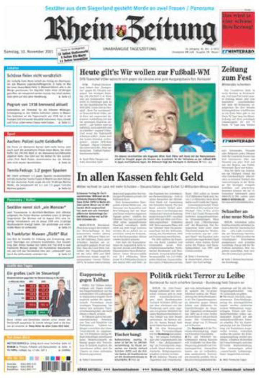 Rhein-Zeitung Andernach & Mayen vom Samstag, 10.11.2001