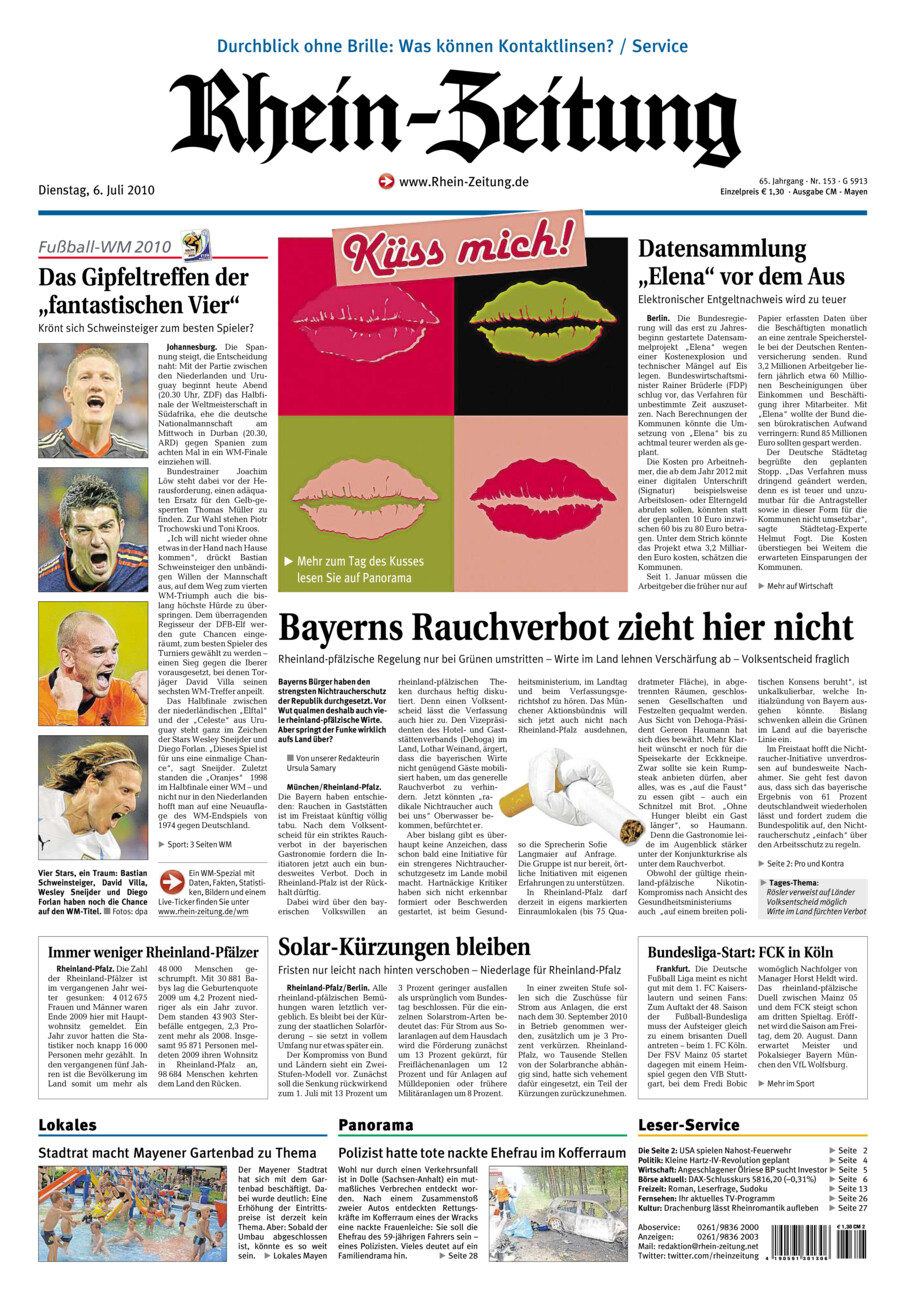 Rhein-Zeitung Andernach & Mayen vom Dienstag, 06.07.2010