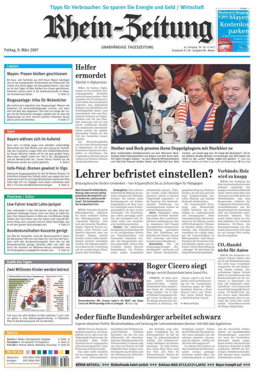 Rhein-Zeitung Andernach & Mayen vom Freitag, 09.03.2007
