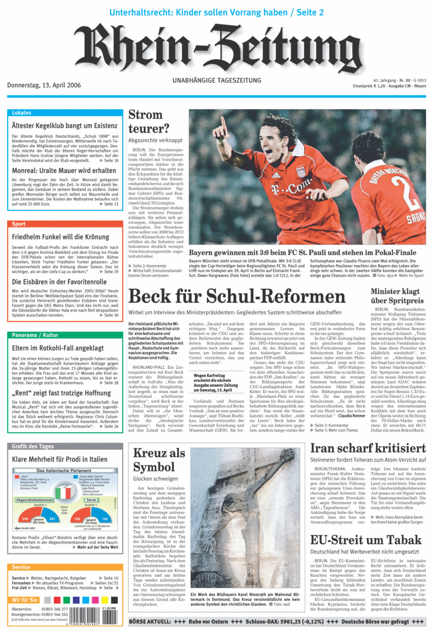 Rhein-Zeitung Andernach & Mayen vom Donnerstag, 13.04.2006