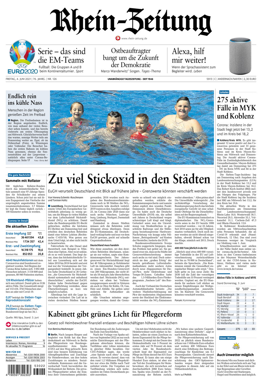 Rhein-Zeitung Andernach & Mayen vom Freitag, 04.06.2021