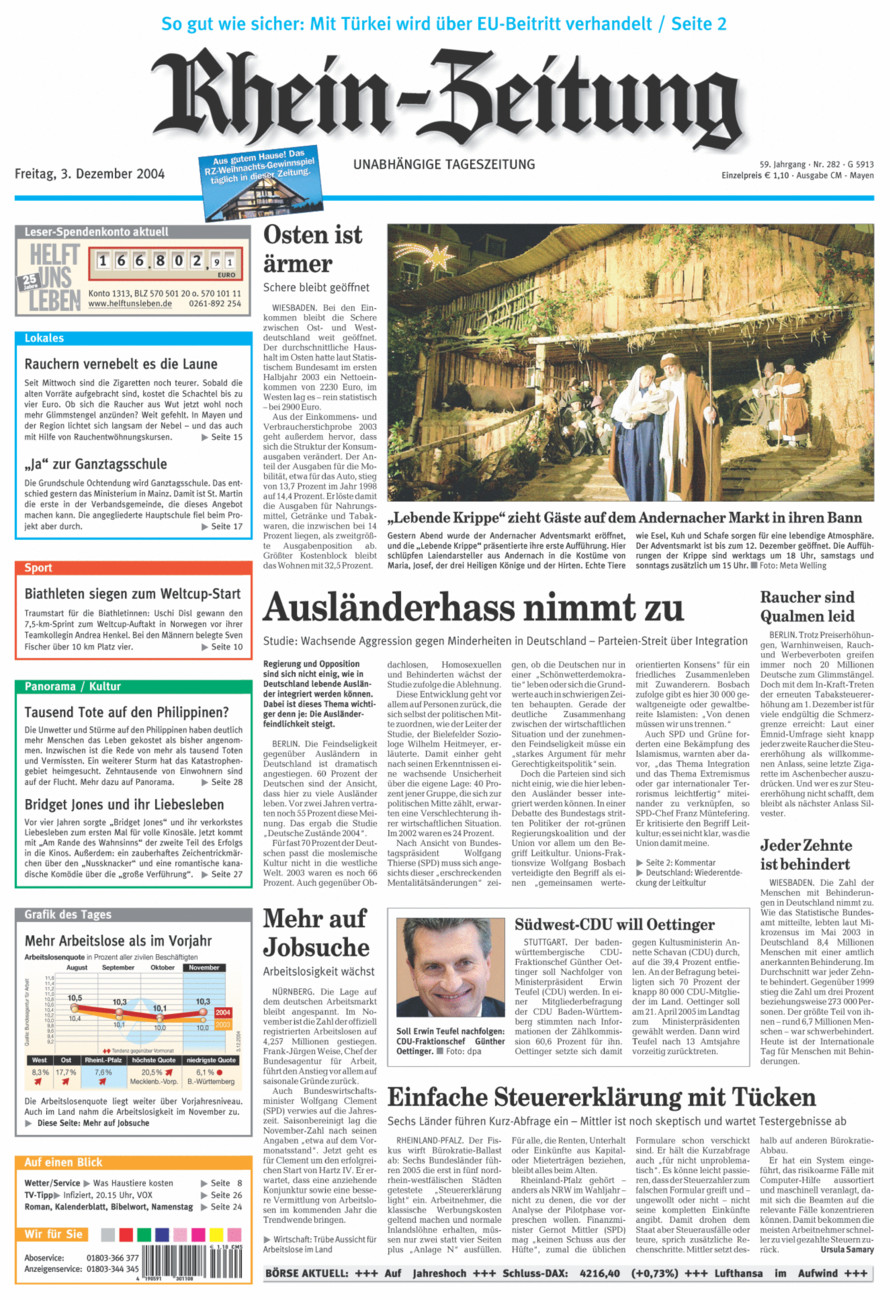Rhein-Zeitung Andernach & Mayen vom Freitag, 03.12.2004