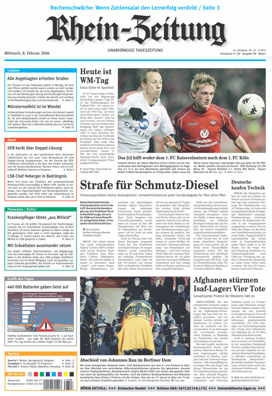 Rhein-Zeitung Andernach & Mayen vom Mittwoch, 08.02.2006