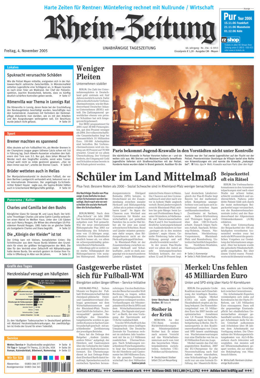 Rhein-Zeitung Andernach & Mayen vom Freitag, 04.11.2005