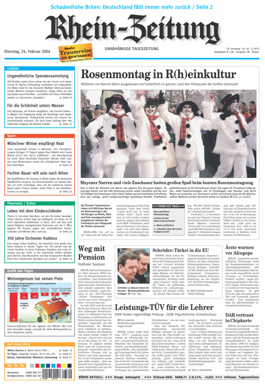 Rhein-Zeitung Andernach & Mayen vom Dienstag, 24.02.2004