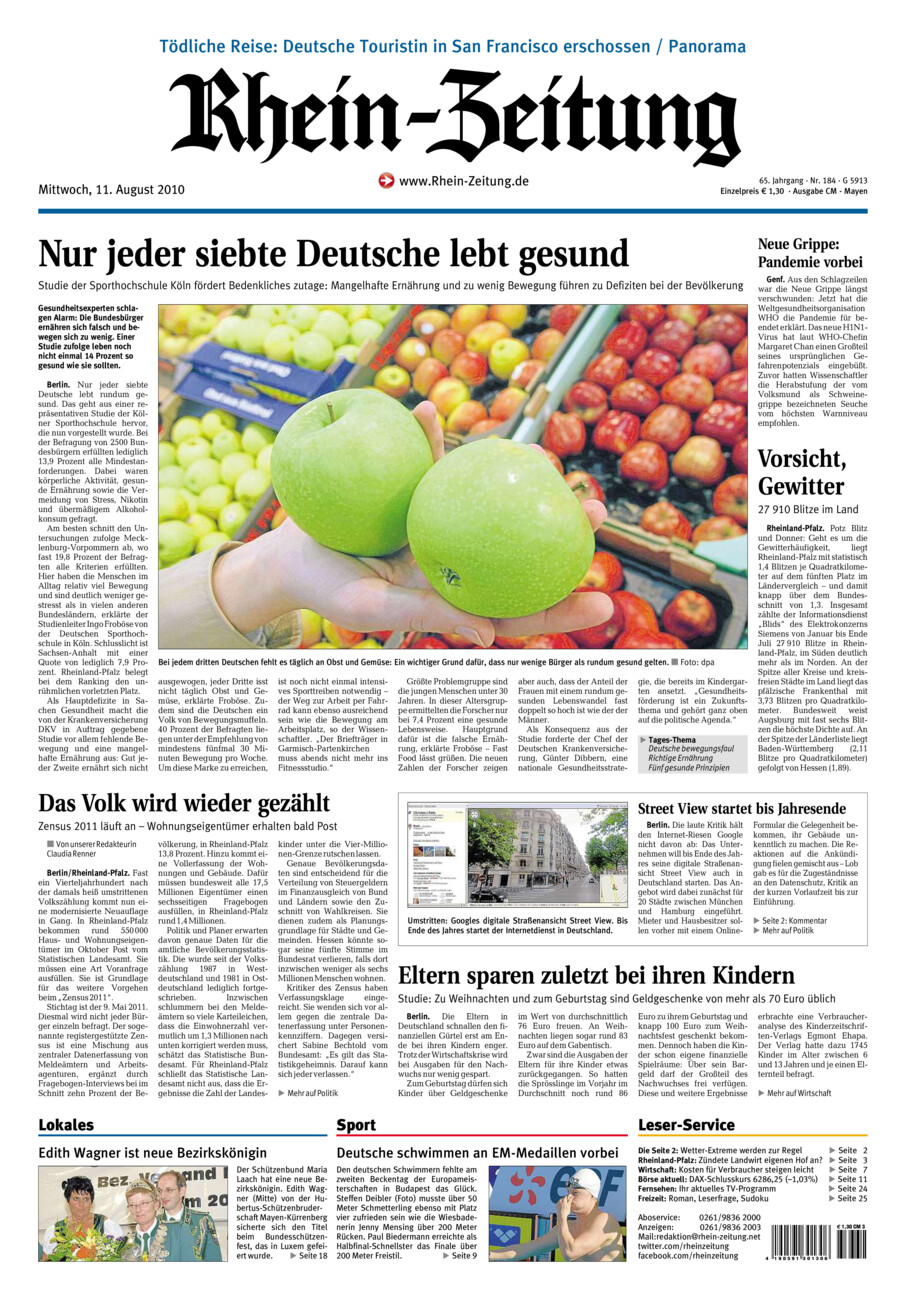 Rhein-Zeitung Andernach & Mayen vom Mittwoch, 11.08.2010