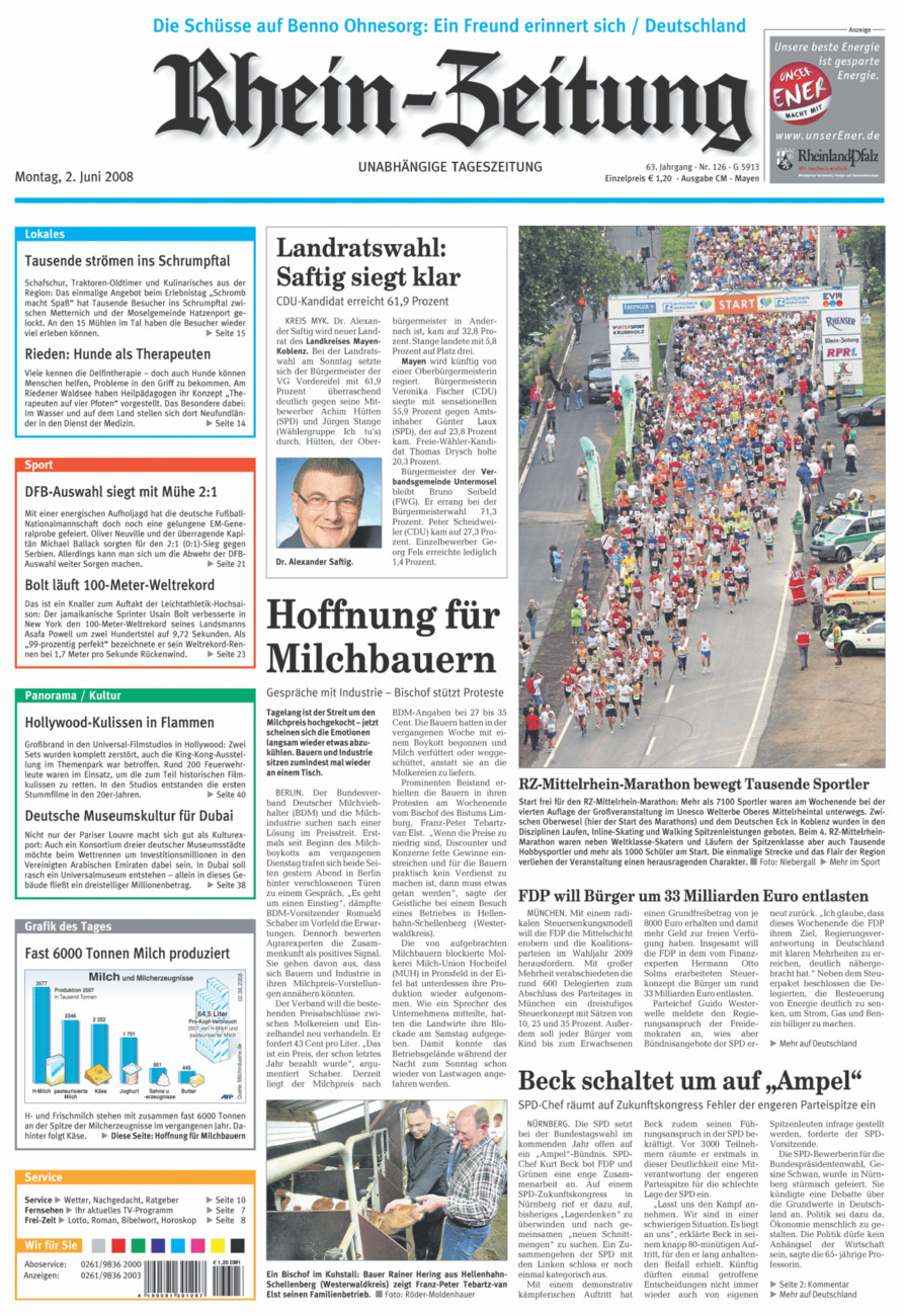 Rhein-Zeitung Andernach & Mayen vom Montag, 02.06.2008